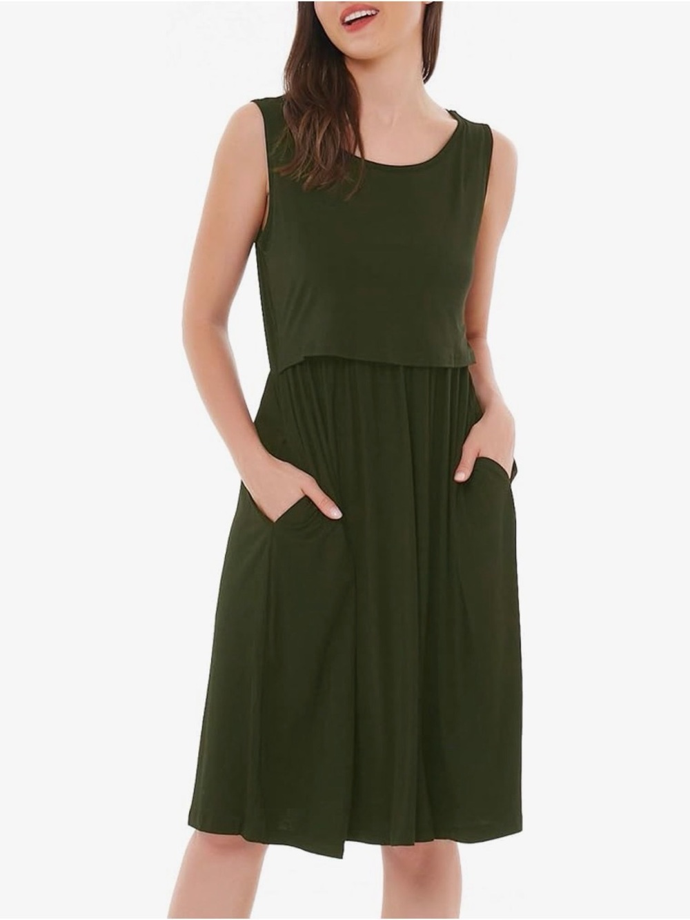 Smallshow Women’s Sleeveless Nursing Dress | Size: M